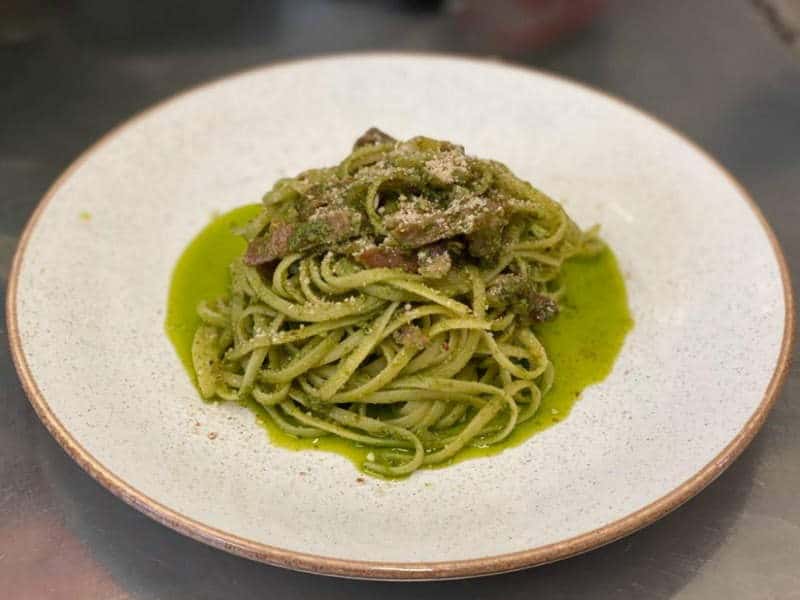 Green Pesto Linguine Pasta